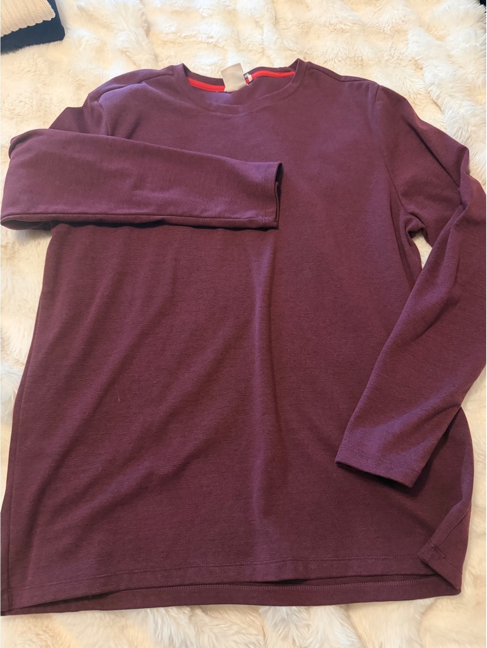 Avalanche Men's Long Sleeve Burgundy Polyester Spandex Shirt XL